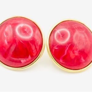 RED HOT Vintage Les Bernard Red statement clip ons showstoppers
